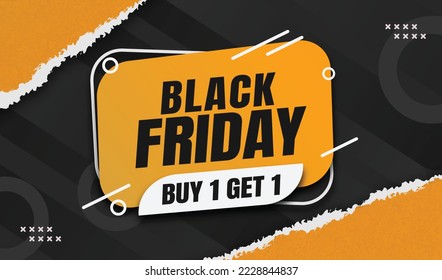 Modern black friday promotion background with paper effect