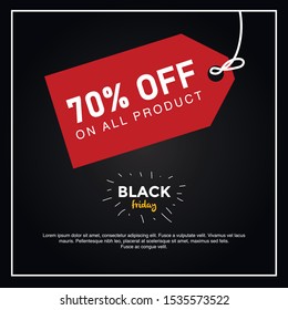 Modern Black friday promotion banner template design 