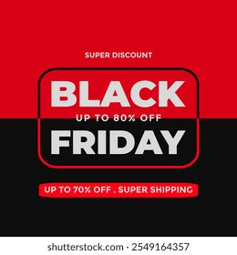 Modern Black Friday sale with abstract brush stroke design