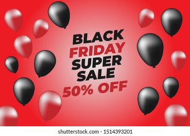 Modern Black Friday Sale Banner and Poster for Social Media, Business Template Background Vector. Editable Text and Color.