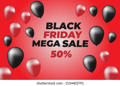 Modern Black Friday Sale Banner and Poster for Social Media, Business Template Background Vector. Editable Text and Color.