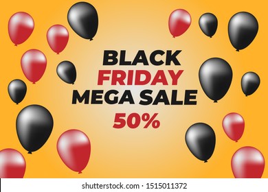 Modern Black Friday Sale Banner and Poster for Social Media, Business Template Background Vector. Editable Text and Color.