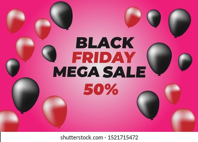 Modern Black Friday Sale Banner and Poster Background Vector. Editable Text and Color.