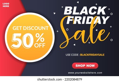 modern black friday sale banner in geometric background design