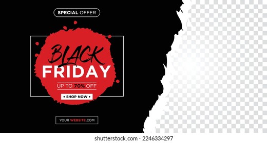 Modern black friday sale banner background