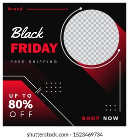 Modern black friday sale post template. Black friday banner