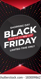 modern black friday social media instagram story can use for banner, flyer 