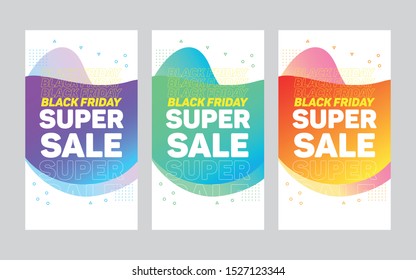 Modern black friday super sale banner template. Discount sale banner. Vector illustration media social story newsletter designs, poster design for print or web, media, promotional material 