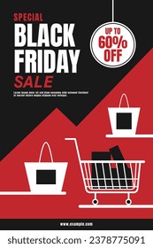 modern black friday vector design discount promo ads banner poster layout template 