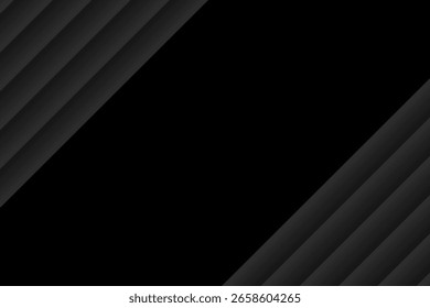 Plano de fundo da apresentação geométrica preta moderna com espaço de cópia. Papel de parede de negócios abstratos.  Bg. Ilustração de vetor