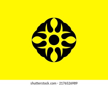 Modern black geometric shape design element. The creative symbol design exploration style. Vector, 2022-2023
