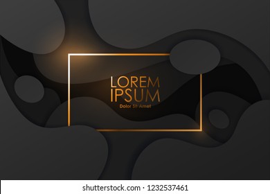 Modern black and gold background