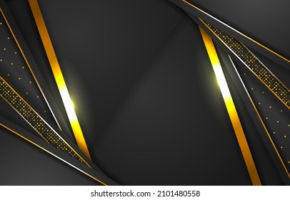 Modern black and gold luxury background with element