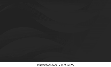 Fondo De Onda Gris Negro Moderno. Mejore sus imágenes con el toque moderno de las ondas de degradado negro y gris en este diseño abstracto. Ideal para Sitios web, redes sociales, publicidad y presentaciones