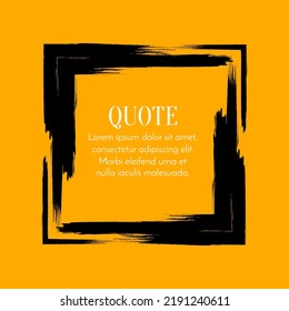 Modern black grunge frame yellow banner design vector