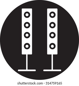 modern black icon sub woofer