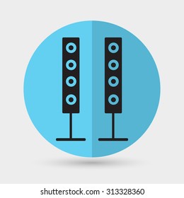 modern black icon subwoofer
