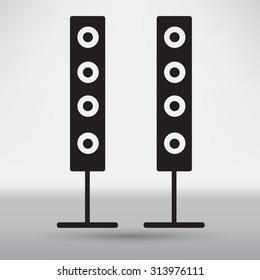 modern black icon subwoofer