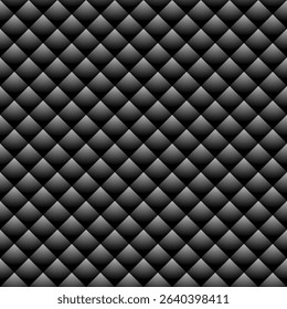 A modern black leather pattern vector combined with a dark black geometric grid background and a modern dark abstract vector texture.