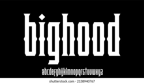 Modern Black Letter Gothic Alphabet Vector Font Set