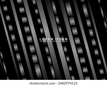 Modern black metal texture steel background. 3d iron sheet. Perfect for banners, posters, covers, brochures, flyers, websites, etc.	