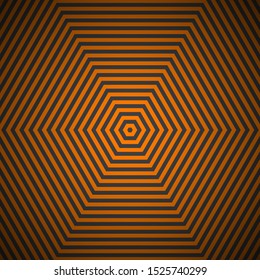 Modern black and orange abstract background, black and orange octagonal lines, simple black background