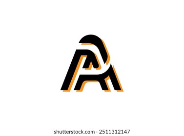 Modern Black and Orange Letter A Logo - Unique and Stylish Design