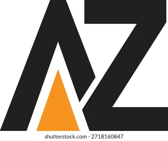 Logo moderno negro y naranja