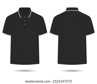 Modern black polo shirt mockup