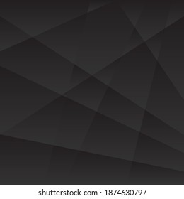 Modern black polygon charcoal crumpled paper abstract background with gradient paper texture vector illustration.