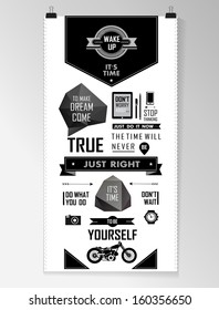 Modern black Quote infographic  Background, typography 