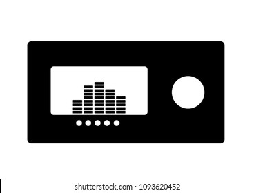 Modern black radio vector
