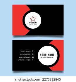 modern black and red business card design. creative modern illustration