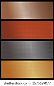 Modern Black And Red Metallic Background, Abstract vector metallic background with red silver shiny carbon texture pattern