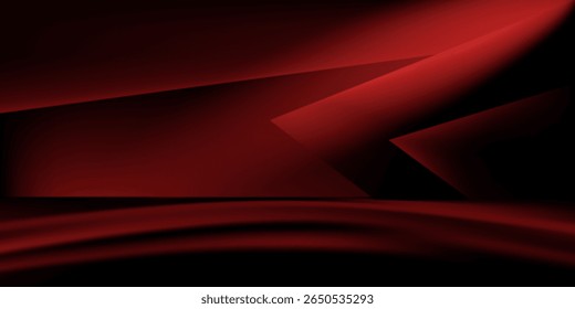 modern black red studio background with bright luxury light.