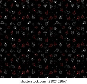 Modern and black seamless decoration Christmas pattern  