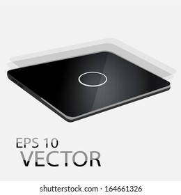 modern black and silver laptop vector