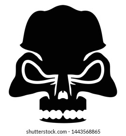 modern black skull vector logo