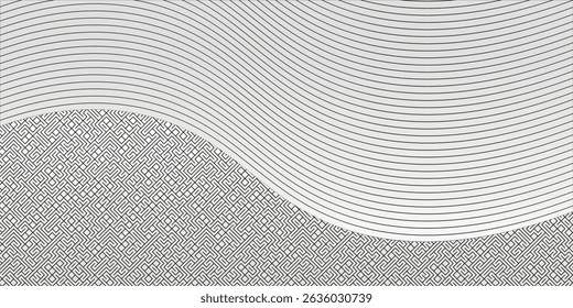 modern black slant parallel dynamic line elements in seamless background. modern geometric wave vector illustration for banner, cover, poster, and presentation