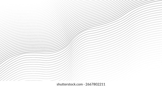Modern Black smooth wave on a white background. Dynamic sound wave abstract modern simple