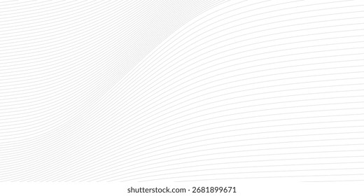 Onda suave preta moderna em um fundo branco. Onda sonora dinâmica simples moderna