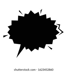 Modern black speech of bubbles isolated on white background.