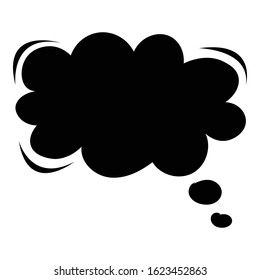 Modern black speech of bubbles isolated on white background.