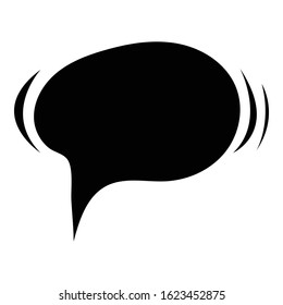 Modern black speech of bubbles isolated on white background.
