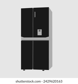 Modern black Stainless Steel Refrigerator for home