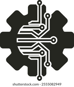 A modern black technology vector featuring sleek circuit patterns, glowing lines, and abstract geometric shapes, creating a futuristic and sophisticated design.