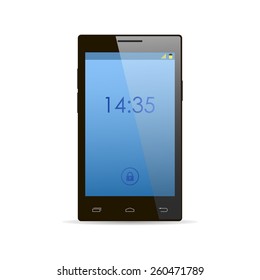 Modern black touchscreen cellphone smartphone 