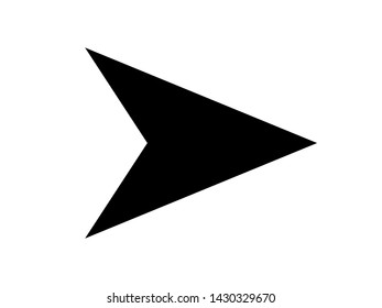 Modern black vector arrow isolated on white. Arrow icon. Arrow vector icon. Arrow. Arrows vector illustration
