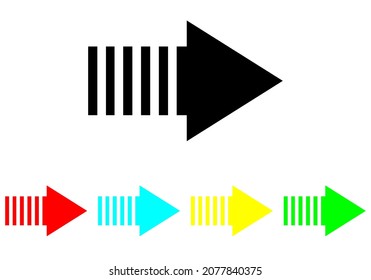 Modern black vector arrow isolated on white. Arrow icon. Arrow vector sign symbol. Set elements in colored icons. Flat design style. Arrows vector illustration