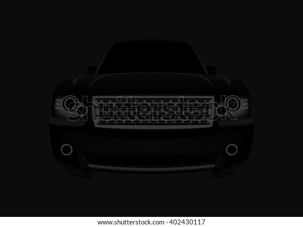 Modern black vector car\
illustration.